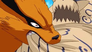 Kurama bites OnetailsKurama Vs Shukaku Naruto Vs Gaara [upl. by Ijnek780]