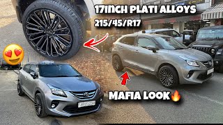 17 inch broad alloys amp tyres in BalenoGlanza🔥21545R17 alloys baleno glanza carmodification [upl. by Sherris]