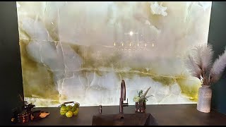 LED Backlit Kitchen Glass splashbacks for Modern Interiors by ®CreoGlass wwwcreoglasscouk [upl. by Phylys]