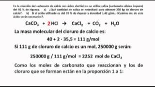 reacción química CaCO3 y HCl [upl. by Heiner147]