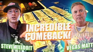 Stevewilldoit amp Vegas Matt Remarkable Comeback on Blackjack Part 2 vegas casino gambling [upl. by Joni]