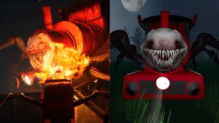 Playing Choo Choo Charles Nightmare mode in PC vs Playing Choo Choo in Mobile  Horror Gameplay [upl. by Chaves]