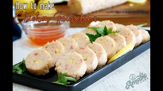 Easy and Simple Chicken Galantina Roll Recipe [upl. by Einon]