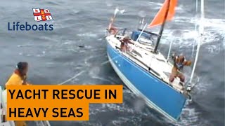 Penlee lifeboat rescues yacht in bad weather [upl. by Kendell]