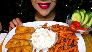 ASMR Crispy Fish Fries Coleslaw  Eating Sounds  No Talking  Crispy amp Crunchy [upl. by Sinnaiy]