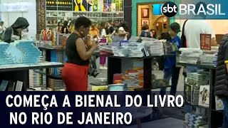 Bienal do Livro reúne mais de 300 escritores nacionais e estrangeiros no RJ  SBT Brasil 010923 [upl. by Wolfgang]