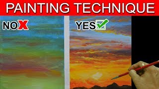 Dos and Dont on Painting Sunset Basic Easy Step by Step Acrylic Painting Tutorial by JM Lisondra [upl. by Nya]