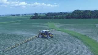 Low Clearance EZDrops on Rogator with 120 Boom [upl. by Giarla653]