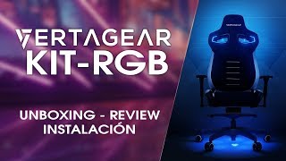 ¿Silla con Luces LED Kit RGB Vertagear PL4500 Guía Completa [upl. by Yekcir]