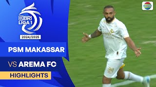 PSM Makassar VS Arema FC  Highlights  BRI Liga 1 202425 [upl. by Miltie]