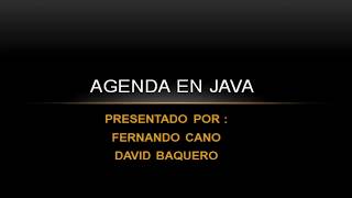 AGENDA DE CONTACTOS EN JAVA [upl. by Daugherty]