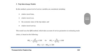 هندسة النقل mode choice الطريقة الثالثة مقدمة [upl. by Aivle]