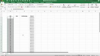 Excel Kalenderwoche aus Datum berechnen [upl. by Jankell343]