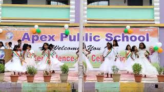 Desh Mera Rangila song performance  Independence Day  ApexPublicSchool Marang March [upl. by Haidedej]