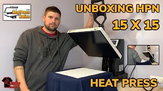 Unboxing heatpress ￼nation Signature series￼ 15 x 15 heat press ￼ also first press review [upl. by Notyap79]