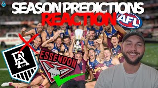 AFL 2024 SEASON PREDICTIONS REACTION [upl. by Atirres931]