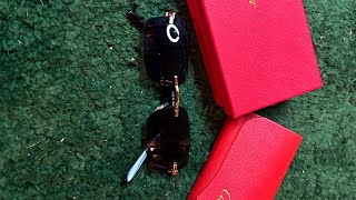 Cartier sunglasses sleek af DHgate classic [upl. by Jud]