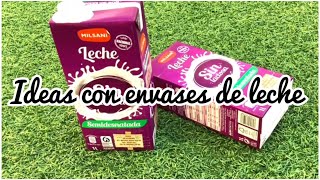 Ideas para decorar con envases de leche [upl. by Shela]