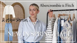 WHATS NEW IN MY WARDROBE ABERCROMBIE HampM ARKET ampOTHERSTORIES SPRING HAUL Katie Peake [upl. by Siraved560]