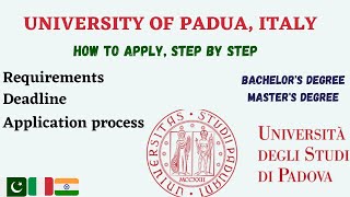 UNIVERSITY OF PADUA Requirements Deadline Application Process [upl. by Ekusoyr]