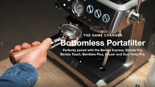 Bottomless Portafilter for Breville Espresso Machines  by Crema Coffee Products  2023 [upl. by Mik230]