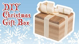 DIY Wooden Christmas Gift Box [upl. by Hali190]