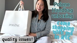 Polene handbag unboxing  Visit the NYC store  Quality issues [upl. by Allbee775]