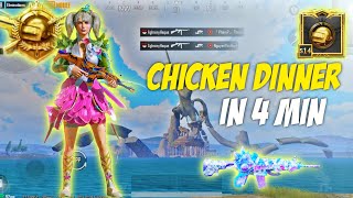 Chicken dinner in only 4 min😈 Conqueror Lobby pubgmobile bgmi [upl. by Aldred]