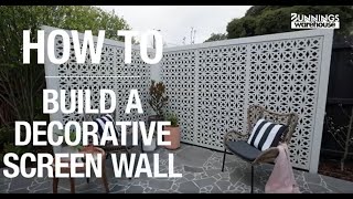 How to build a decorative screen  Bunnings Warehouse [upl. by Othilie]