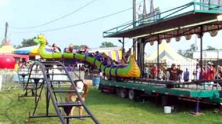 AJ riding Dragon Wagon at the Fair [upl. by Clauddetta]