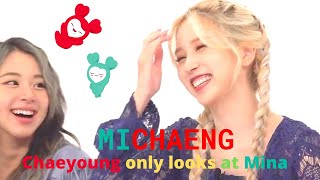 moments when Chaeyoung looks at Mina with love 63 Michaeng Twice 2020 [upl. by Vrablik696]