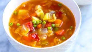 Easy Vegetable Soup Recipe [upl. by Piotr]