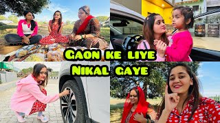 WOW 🤩 Finally Gaon ke liye Nikal gaye🥰 Modern City Girl Bindass Kavya Chali apne Desi gaon [upl. by Noslrac]