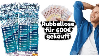 Rubbellose für 600€ gekauft Experiment  Diamant 7  Das teuerste Rubbellos [upl. by Netsyrc497]