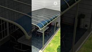 waiting area polycarbonate sheet work Hyderabad home polycarbonate shortvideo exterior roofing [upl. by Herrod]