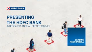 HDFC Bank Integrated Annual Report 202021 video [upl. by Yelsehc906]