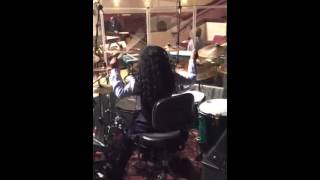 9Year Old Girl Drummer Replaces Her Father [upl. by Hakceber]