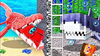 7 HACKS MARINOS en BATALLA de MOBS ACUÁTICOS 🦈😱  Minecraft [upl. by Nhguaved]