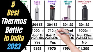 5 Best Thermos Bottles In India 2023  Milton vs Cello vs Borosil vs Istacuppa Thermos Flask [upl. by Dominica]