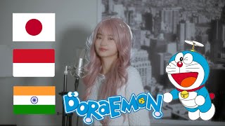 Doraemon Theme Song  JAP INDO HINDI   Shania Yan Cover [upl. by Dihahs]