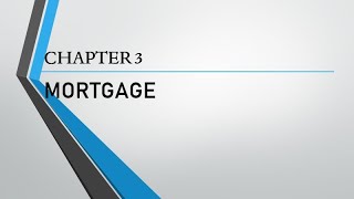 Pledge and Mortgage Chapter 3 Mortgage [upl. by Ovida]