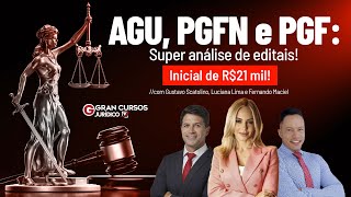 Concursos AGU PGFN e PGF Editais publicados 300 vagas e iniciais de R 21 mil Saiba tudo [upl. by Arataj]