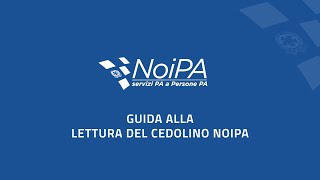 Video tutorial per la lettura del cedolino NoiPA [upl. by Octavie]