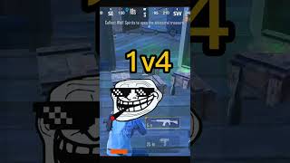 Fastest⚡ 1v4pubgmobile shorts [upl. by Nnaeel]