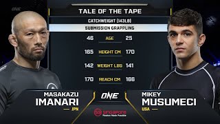 Masakazu Imanari vs Mikey Musumeci  ONE Championship Full Fight [upl. by Buehrer]