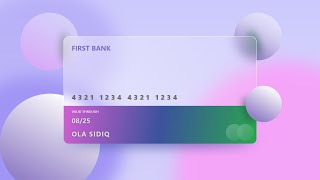 How To Create Glassmorphic Credit Card In Adobe XD  Glassmorphism [upl. by Naesad]