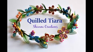 Quilling Tiara Quilled Hair Accessory Quilling JewelleryFleur quilling [upl. by Auhs921]