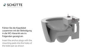 WC Sitz mit Kippdübeln Montageanleitung Toilettensitz [upl. by Gytle]