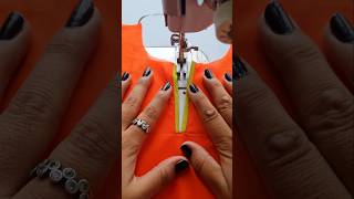 Sewing Tips And Tricks For Making A Viral Neck Design Using Orange And Suphur Spring Fabric Shorts [upl. by Talya]