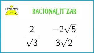 Racionalitzar fraccions Secundària [upl. by Nnawtna890]